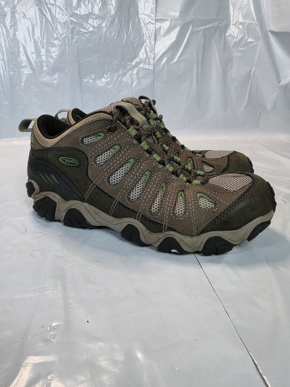 Oboz Women’s Size 10 Sawtooth Hiking Work Shoes Mint Green And Gray Clean